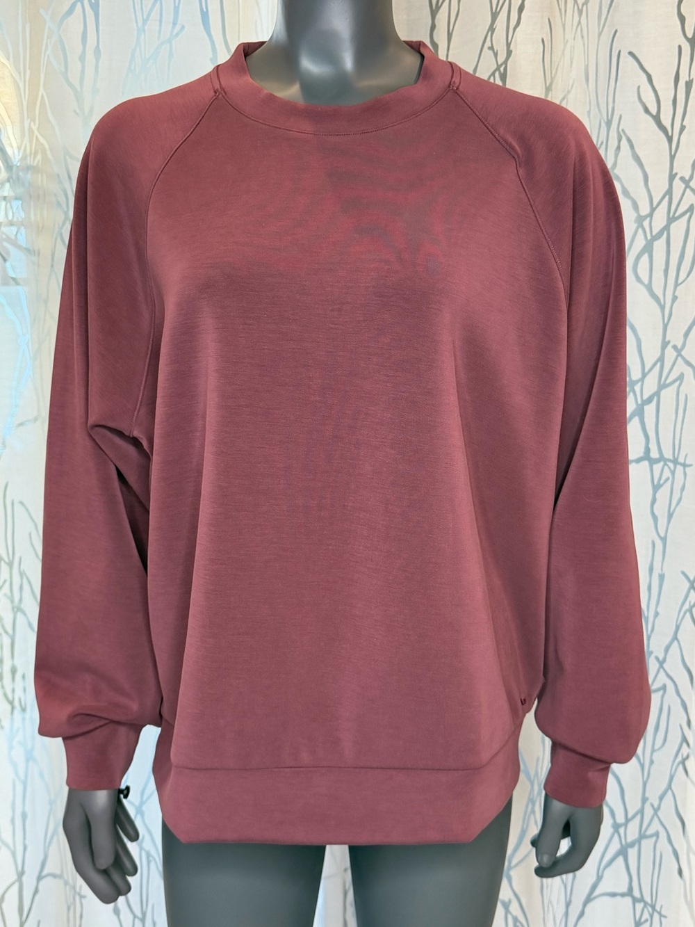 Prana Shea Crewneck Sweatshirt Women’s M Deep Vino